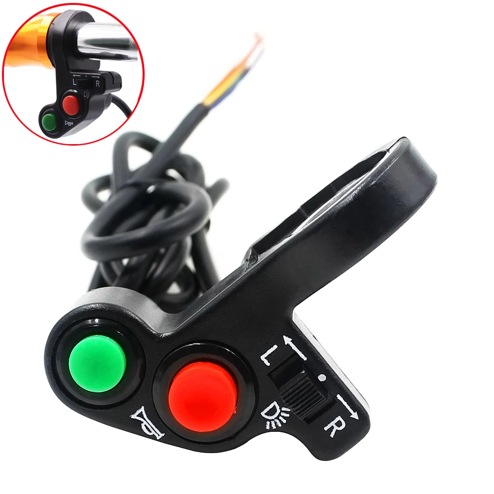 Universal 7/8" 12V Motorcycle Head Light Switch Horn Turn Signal ON/OFF For E-bike ATV Scooter
Universal 7/8" 12V Motorcycle Head Light Switch Horn Turn Signal ON/OFF For E-bike ATV Scooter