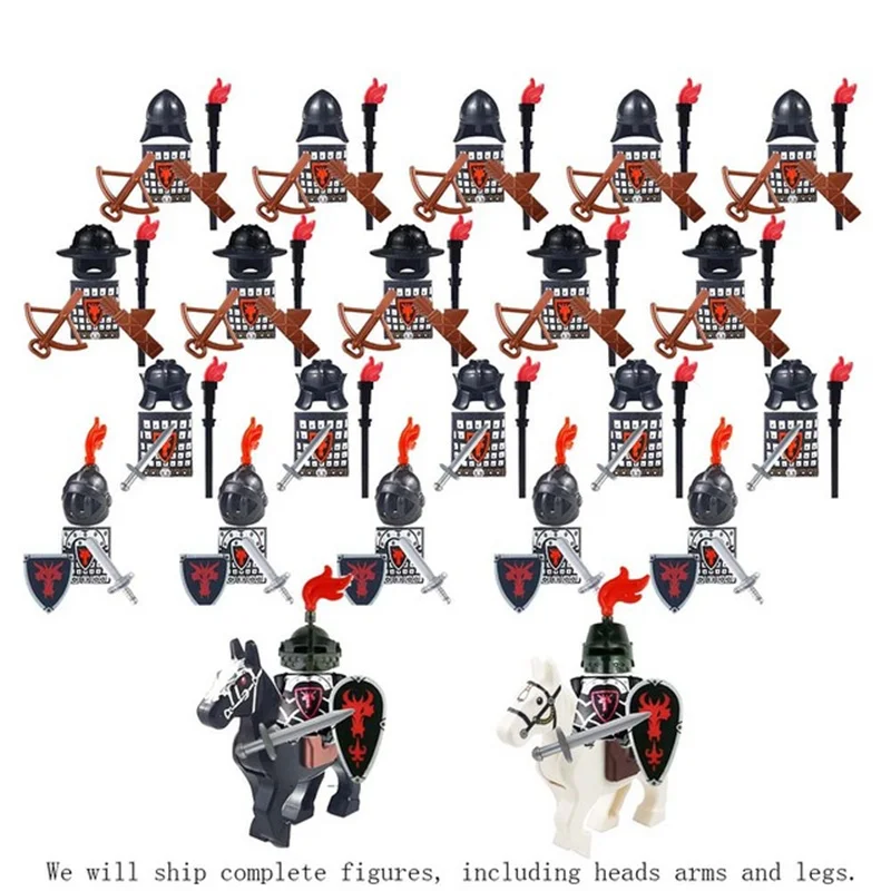 24 piece set dragoon castle evil knight silver eagle knight battle horse roman cavalry warrior building block mini figure
24 piece set dragoon castle evil knight silver eagle knight battle horse roman cavalry warrior building block mini figure