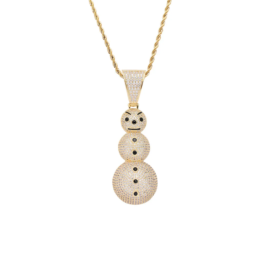 Hip Hop Micro Paved AAA+ Cubic Zirconia Iced Out Bling Little Snowman Pendants Necklace for Men Rapper Jewelry Gold Silver Color
Hip Hop Micro Paved AAA+ Cubic Zirconia Iced Out Bling Little Snowman Pendants Necklace for Men Rapper Jewelry Gold Silver Color