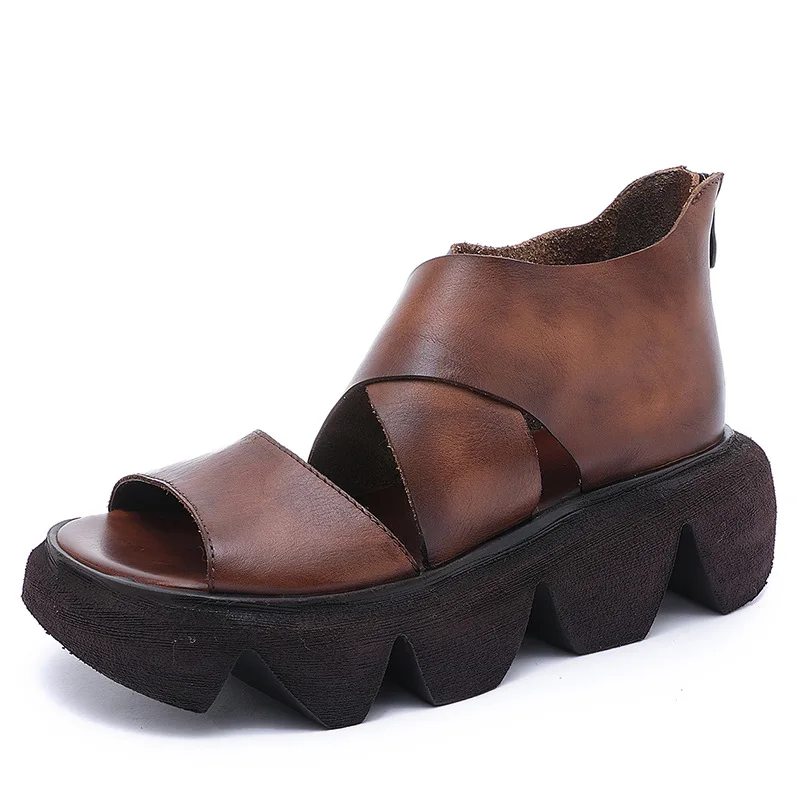 YourSeason 2020 New Genuine Leather Zip Retro Women Simple Shoes Summer Casual Wedges Handmade Ladies Platform Heighten Sandals
YourSeason 2020 New Genuine Leather Zip Retro Women Simple Shoes Summer Casual Wedges Handmade Ladies Platform Heighten Sandals