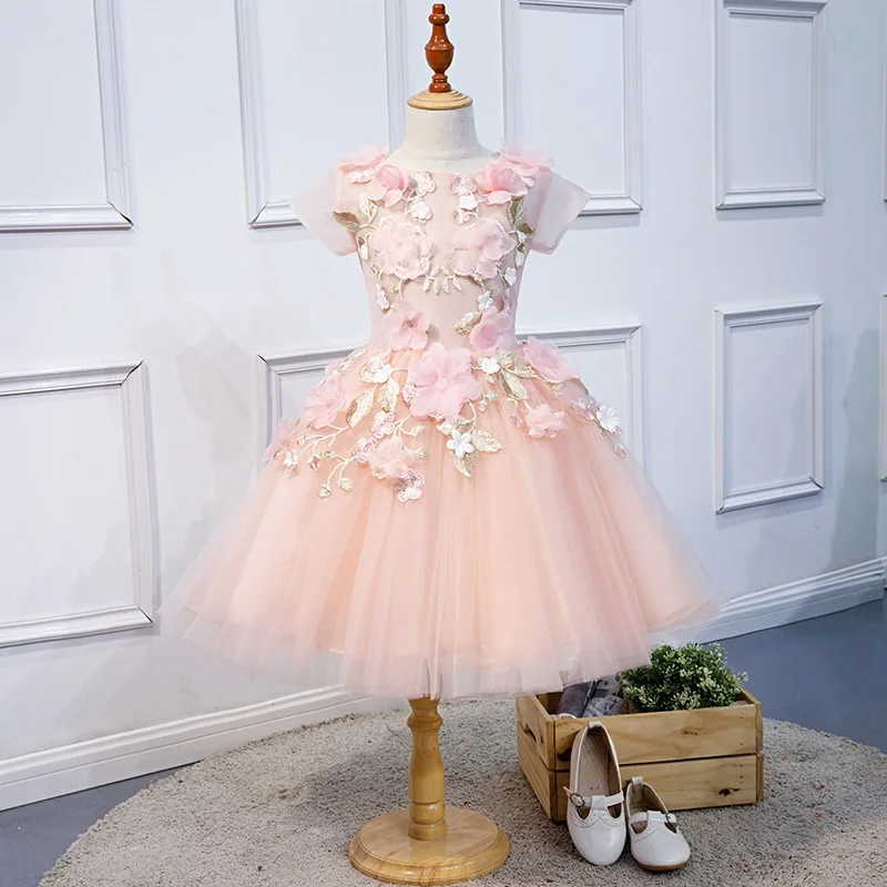 2-12y Girls flower dress kids first communion dresses for weddings Lace Perspective dress baby ball gown fluffy costume
2-12y Girls flower dress kids first communion dresses for weddings Lace Perspective dress baby ball gown fluffy costume
