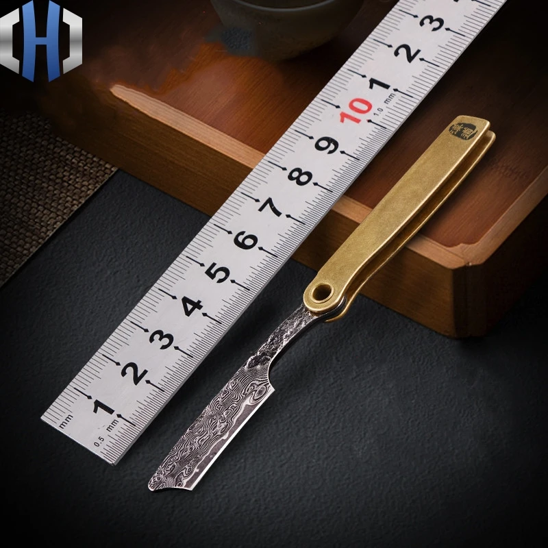 Damascus Steel Knife Multi-function Mini Knife Pendant Sharp Carry Portable Key Ring Knife Folding Knife
Damascus Steel Knife Multi-function Mini Knife Pendant Sharp Carry Portable Key Ring Knife Folding Knife