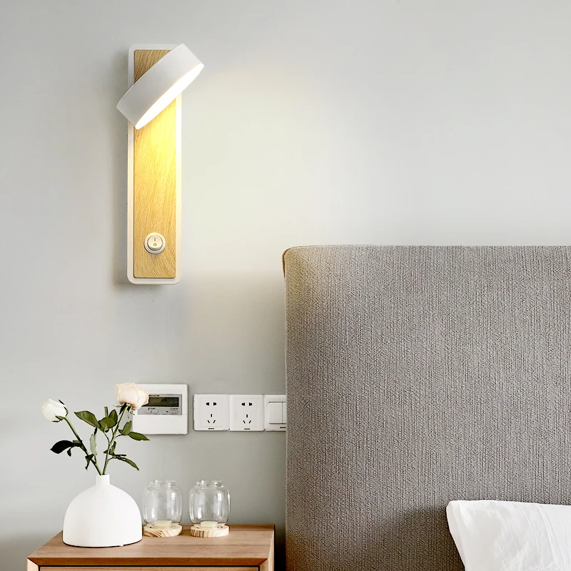 Nordic modern Bedroom Bedside led Wall Light 350° Rotatable Adjustable Light Angle home indoor lighting decor Wall lamp Fixture
Nordic modern Bedroom Bedside led Wall Light 350° Rotatable Adjustable Light Angle home indoor lighting decor Wall lamp Fixture