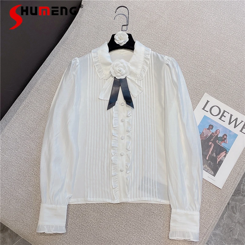 Новинка Осень-зима 2021, модная плиссированная приталенная рубашка в стиле ретро, Женская универсальная белая блузка с пышными рукавами и бан...
Новинка Осень-зима 2021, модная плиссированная приталенная рубашка в стиле ретро, Женская универсальная белая блузка с пышными рукавами и бан...