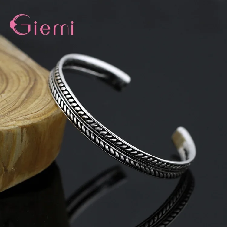 Feather Leaves Imprint Bangle Genuine 925 Sterling Silver Adjustable Bracelet For Women Girls Engagement Wedding Fine Jewelry 
Feather Leaves Imprint Bangle Genuine 925 Sterling Silver Adjustable Bracelet For Women Girls Engagement Wedding Fine Jewelry