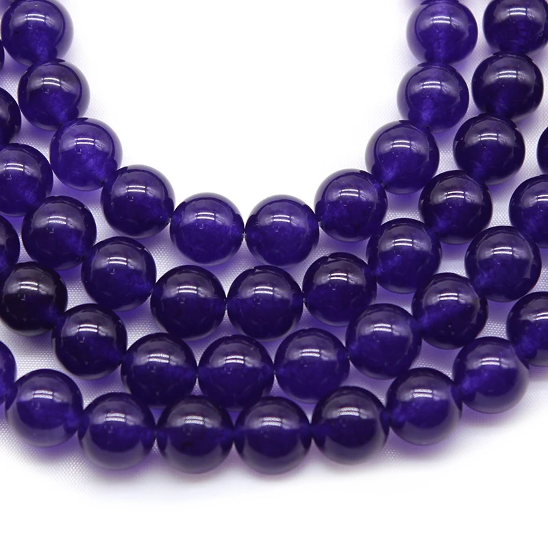 Natural Purple Chalcedony Stone Beads Round Loose Spacer Beads For Jewelry Making DIY Bracelet Necklace 4/6/8/10/12 mm 15''Inch
Natural Purple Chalcedony Stone Beads Round Loose Spacer Beads For Jewelry Making DIY Bracelet Necklace 4/6/8/10/12 mm 15''Inch