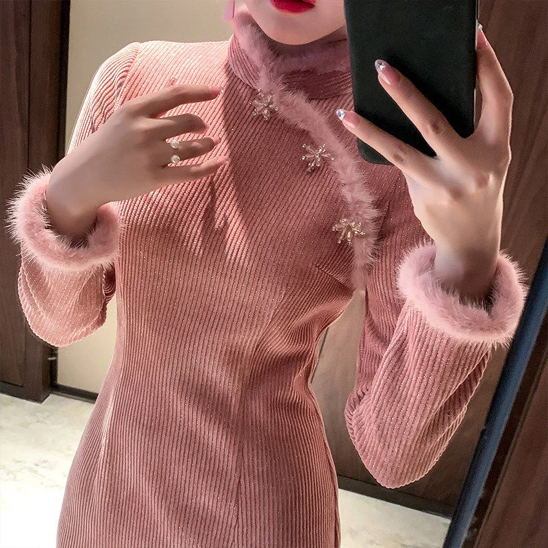Autumn Long Sleeve Slim Pink Qipao Chinese Dress Robe Orientale Traditional Vintage Vestido Chino Mujer Modern Cheongsams
Autumn Long Sleeve Slim Pink Qipao Chinese Dress Robe Orientale Traditional Vintage Vestido Chino Mujer Modern Cheongsams