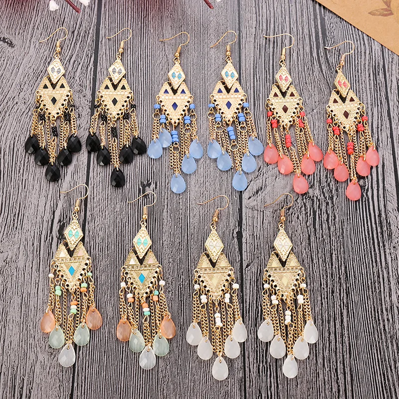 Minar Wonderful Alloy Rhombus Dangle Earrings for Women Girls Long Chain Tassel Multicolor Crystal Waterdrop Pendant Earring
Minar Wonderful Alloy Rhombus Dangle Earrings for Women Girls Long Chain Tassel Multicolor Crystal Waterdrop Pendant Earring