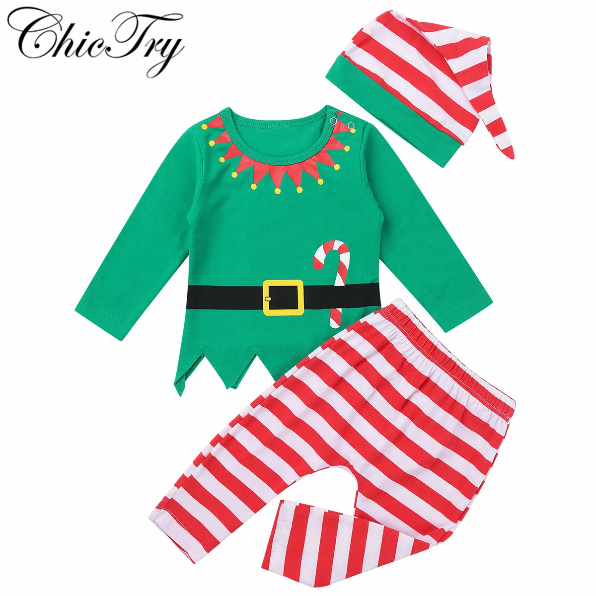 3PCS Newborn Infant Baby Boys Girls Christmas Outfits Long Sleeve Digital Printed Tops with Stripe Pants Hat Set for Carnival
3PCS Newborn Infant Baby Boys Girls Christmas Outfits Long Sleeve Digital Printed Tops with Stripe Pants Hat Set for Carnival