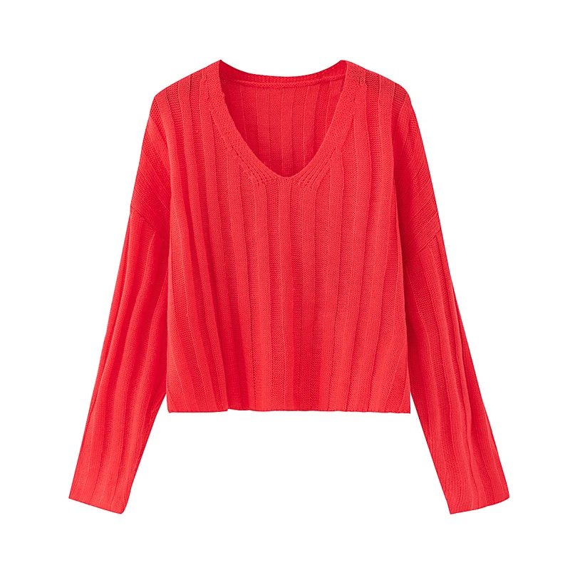Zoulv 2021 Spring and Autumn Women's Sweater Casual Solid Color V-neck Long-sleeved Short Sweater Cropped Sweater
Zoulv 2021 Spring and Autumn Women's Sweater Casual Solid Color V-neck Long-sleeved Short Sweater Cropped Sweater