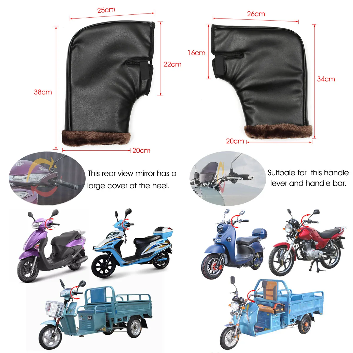 Pair Motorcycle Handlebar Gloves Waterproof Scooter Hand Grips Muffs Windproof Winter Hand Warmer Riding Guantes
Pair Motorcycle Handlebar Gloves Waterproof Scooter Hand Grips Muffs Windproof Winter Hand Warmer Riding Guantes
