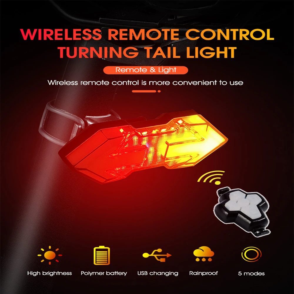 WEST BIKING Wireless Bicycle Light MTB Remote Turn Signal Smart LED Bike Taillight USB Rechargeable Cycling Rear Lamp
WEST BIKING Wireless Bicycle Light MTB Remote Turn Signal Smart LED Bike Taillight USB Rechargeable Cycling Rear Lamp