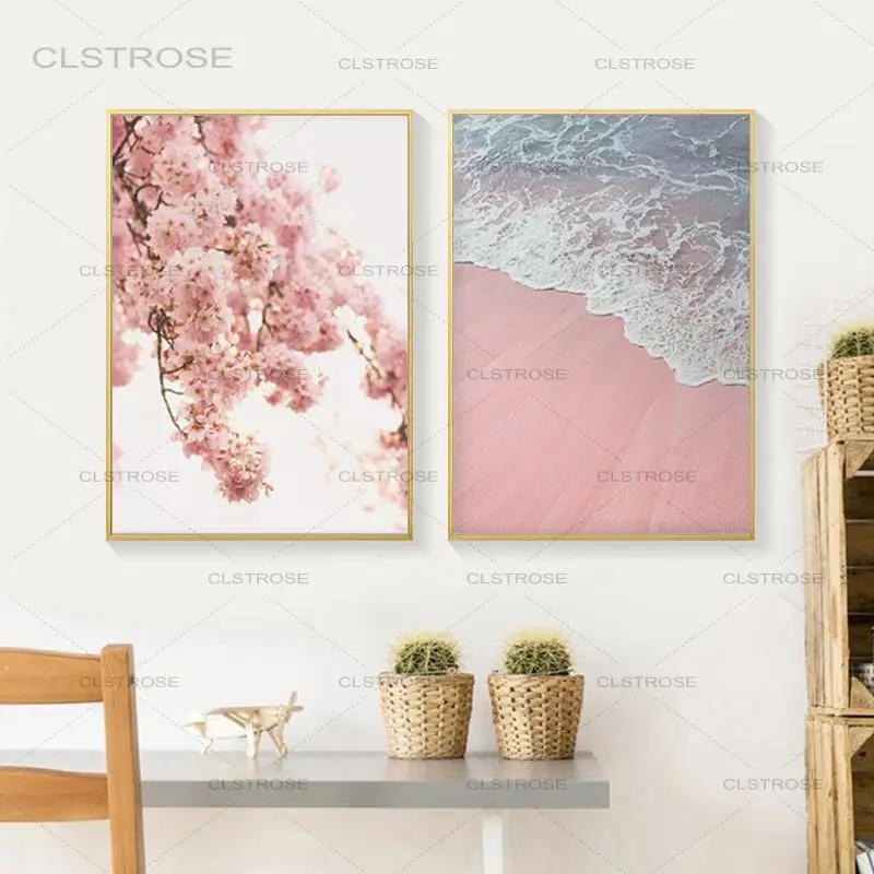 Sea Beach Canvas Decorative Scandinavian Style Poster Picture Pink Flower Wall Art for Living Room Nordic Decoration Home Decor
Sea Beach Canvas Decorative Scandinavian Style Poster Picture Pink Flower Wall Art for Living Room Nordic Decoration Home Decor