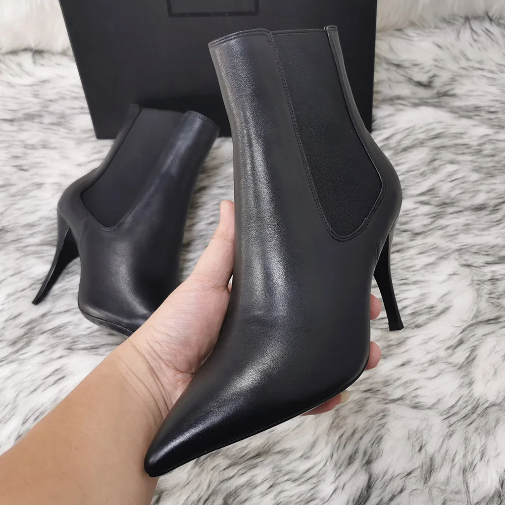 Black Sexy Female Ankle Boots Women 2021 High Heels Charms Shoes Designer Ladies Handmade Full Grain Leather Top Boots Spring
Black Sexy Female Ankle Boots Women 2021 High Heels Charms Shoes Designer Ladies Handmade Full Grain Leather Top Boots Spring