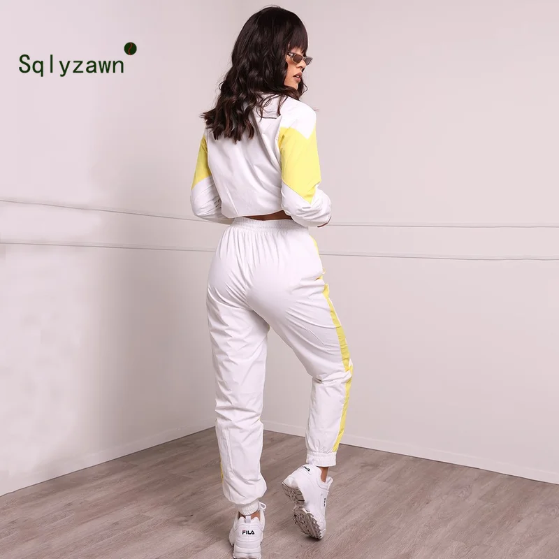 Autumn Women Color Block Two Piece Outfits Zipper Turtleneck Jacket + Pants Jogger Sweatpants Sweat Suit female Sporting Suits
Autumn Women Color Block Two Piece Outfits Zipper Turtleneck Jacket + Pants Jogger Sweatpants Sweat Suit female Sporting Suits