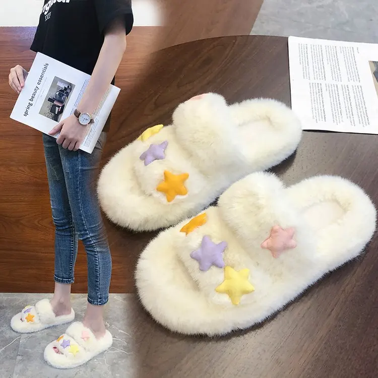 Cotton Slippers Women Lovely Net Red Hair Slippers Wear 2021 New Autumn and Winter Plush Home with Winter Slippers
Cotton Slippers Women Lovely Net Red Hair Slippers Wear 2021 New Autumn and Winter Plush Home with Winter Slippers