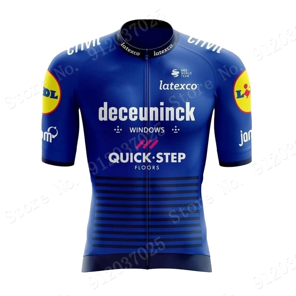 Команда Quick Step 2021 Дания чемпион Велоспорт Джерси с коротким рукавом летняя
