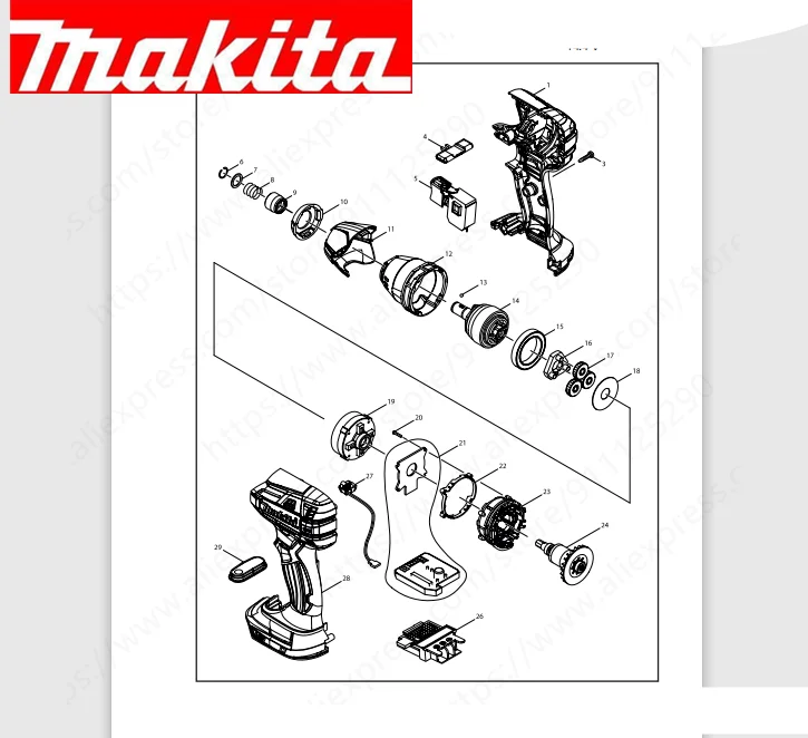 Maktia for DTS131 Rotor switch stator handle housing bearing Spindle gear (Consult customer service)
Maktia for DTS131 Rotor switch stator handle housing bearing Spindle gear (Consult customer service)