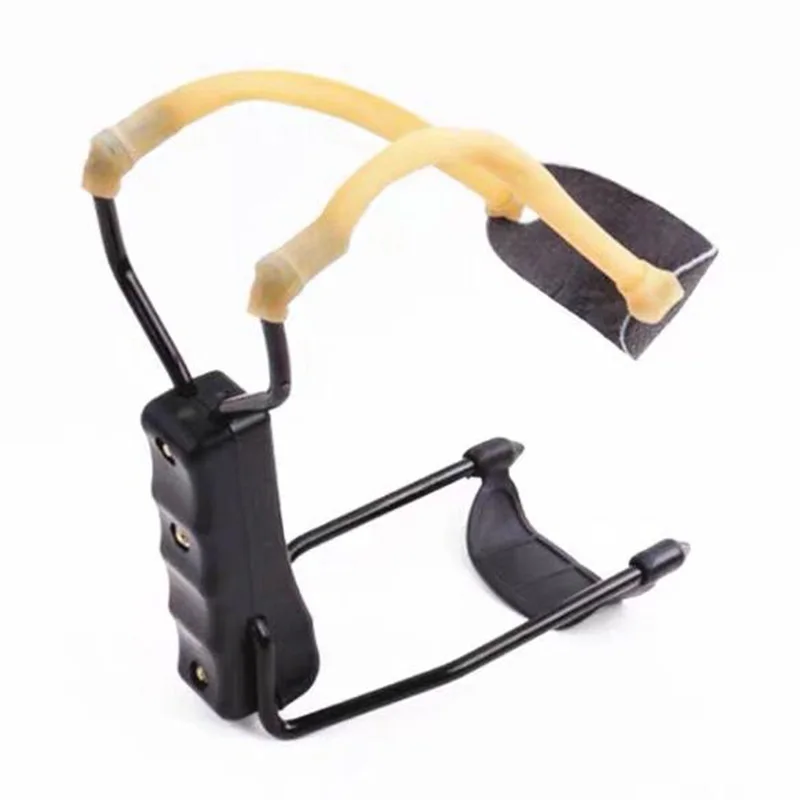 

Portable Foldable Slingshot Black Handle Wristband Slingshots Catapult Traditional Outdoor Toy for Children