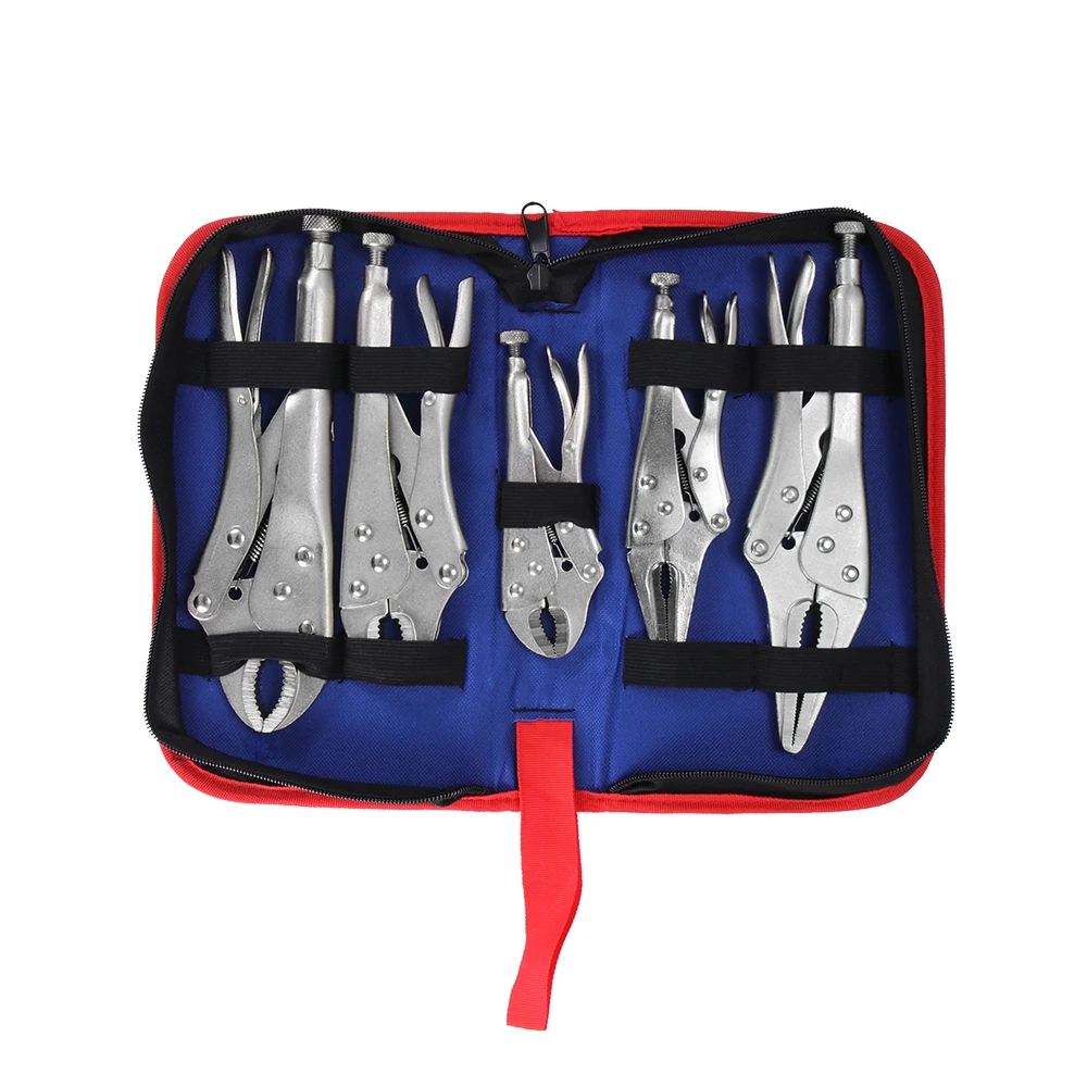 5PC Pliers Set Locking Pliers Long CRV Steel Mole Grips Curved Jaw Pliers Nose Pliers Quick-Release Locking Pliers Welding Tools
5PC Pliers Set Locking Pliers Long CRV Steel Mole Grips Curved Jaw Pliers Nose Pliers Quick-Release Locking Pliers Welding Tools