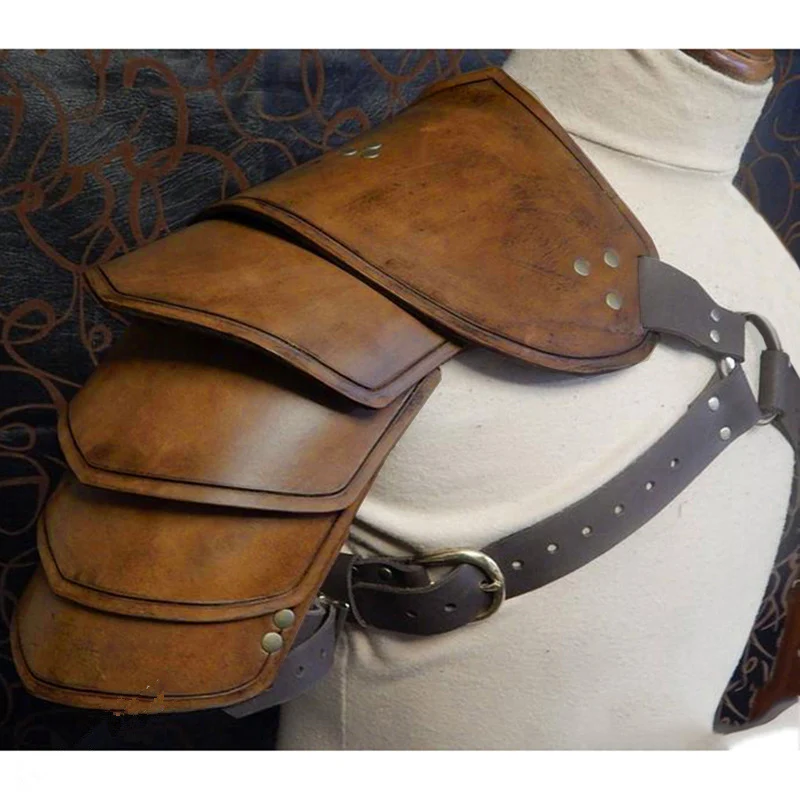 Medieval Mercenary Soldier Pauldrons Punk Shoulder Guard Harness Leather Spaulder For Men Cosplay Viking Gladiator Armor Costume
Medieval Mercenary Soldier Pauldrons Punk Shoulder Guard Harness Leather Spaulder For Men Cosplay Viking Gladiator Armor Costume
