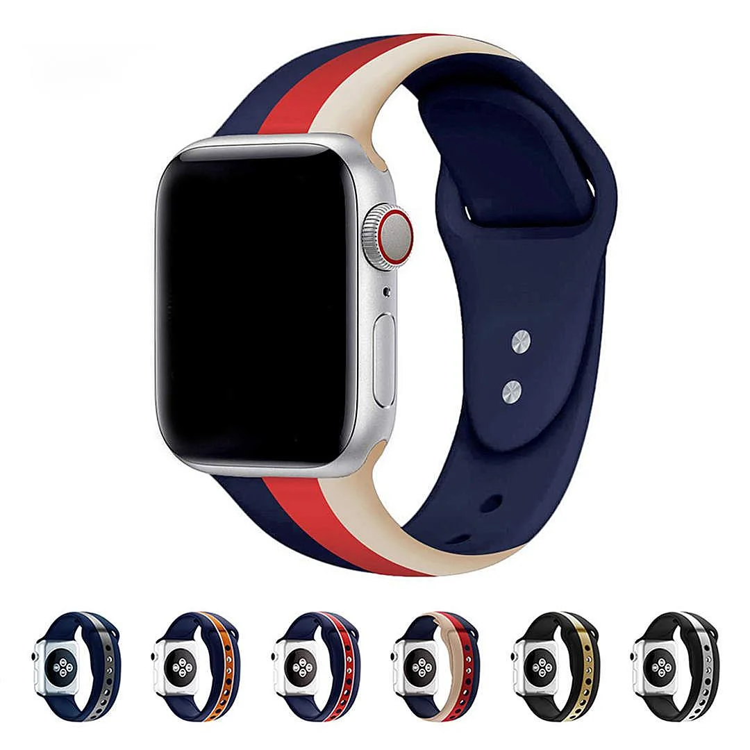Ремешок спортивный для Apple Watch Series 6 5 4 3 2 1, силиконовый умный Браслет для цветных мягких сменных адаптеров AW 38 мм 40 мм 42 мм 44 мм
Ремешок спортивный для Apple Watch Series 6 5 4 3 2 1, силиконовый умный Браслет для цветных мягких сменных адаптеров AW 38 мм 40 мм 42 мм 44 мм