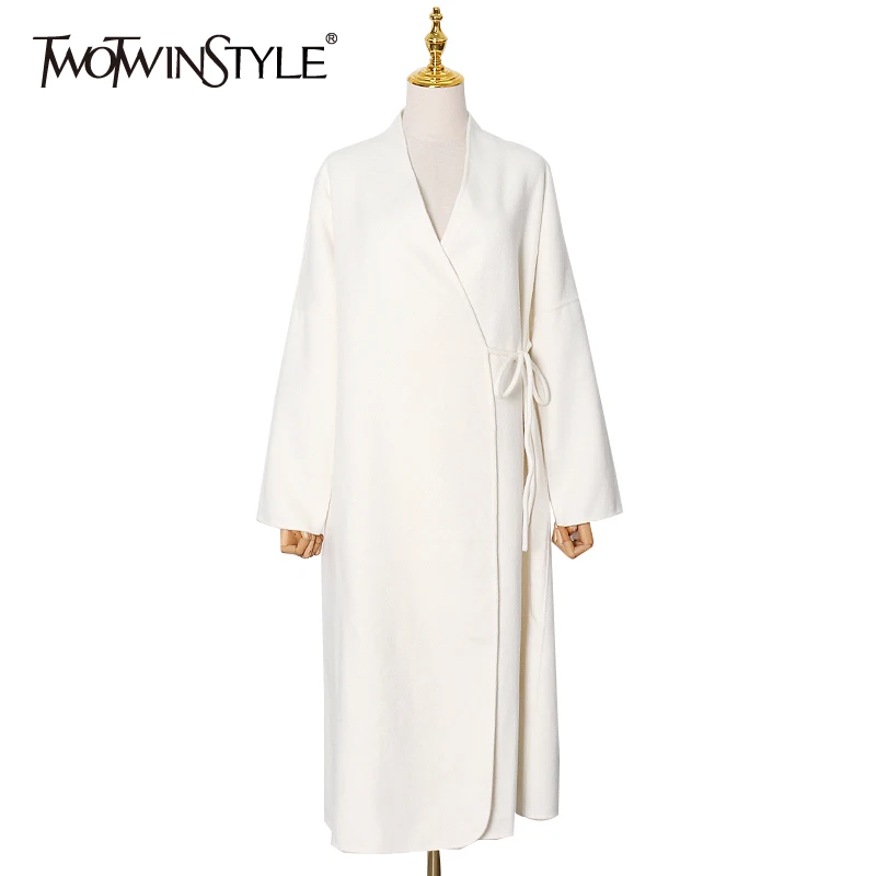 TWOTWINSTYLE, твидовая Повседневная ветровка для женщин, v-образный вырез, длинный рукав, шнуровка, бант, свободный Тренч, женская мода, новая одежд...
TWOTWINSTYLE, твидовая Повседневная ветровка для женщин, v-образный вырез, длинный рукав, шнуровка, бант, свободный Тренч, женская мода, новая одежд...