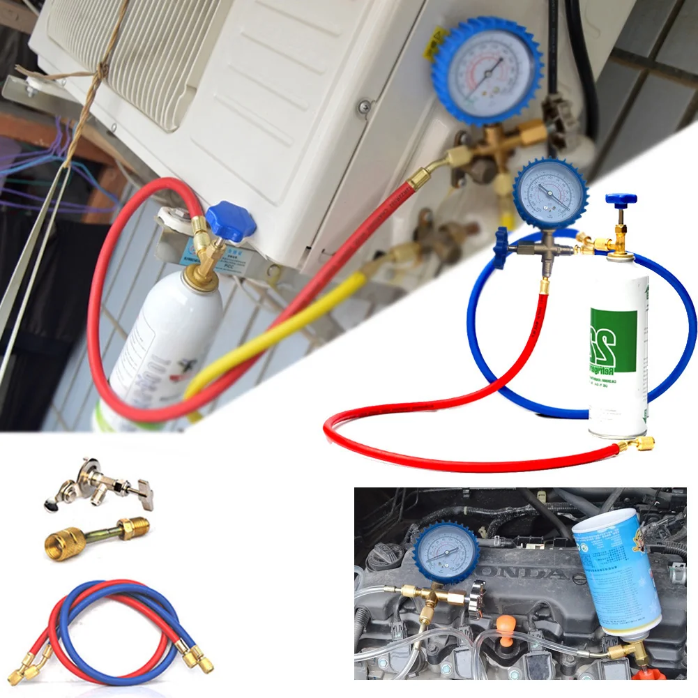 Household Inverter Air Conditioner Refrigerant Tool Set Universal Opening Valve Refrigerant Meter Tool Set R410A Connector 
Household Inverter Air Conditioner Refrigerant Tool Set Universal Opening Valve Refrigerant Meter Tool Set R410A Connector