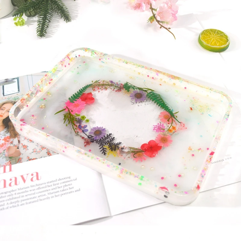 Crystal Epoxy Resin Mold Jewelry Holder Fruit Snack Tray Plate Silicone Mould
Crystal Epoxy Resin Mold Jewelry Holder Fruit Snack Tray Plate Silicone Mould