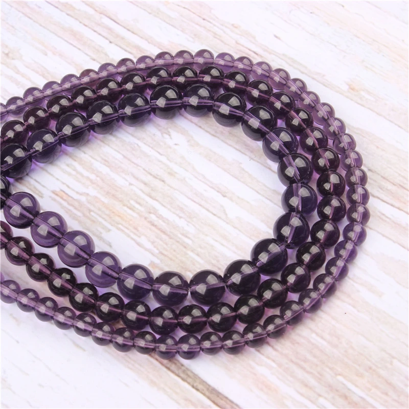 Wholesale Purple Glass Natural Stone Beads Round Beads Loose Beads For Making Diy Bracelet Necklace 4/6/8/10/12MM
Wholesale Purple Glass Natural Stone Beads Round Beads Loose Beads For Making Diy Bracelet Necklace 4/6/8/10/12MM