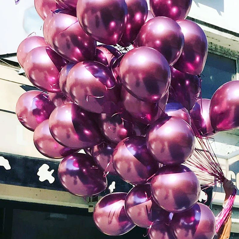 50pcs 10/12inch Metallic Chrome Wine Red Latex Balloon Birthday Party Decor Wedding Metal Color Helium Air Balls Wholesale Suppl
50pcs 10/12inch Metallic Chrome Wine Red Latex Balloon Birthday Party Decor Wedding Metal Color Helium Air Balls Wholesale Suppl
