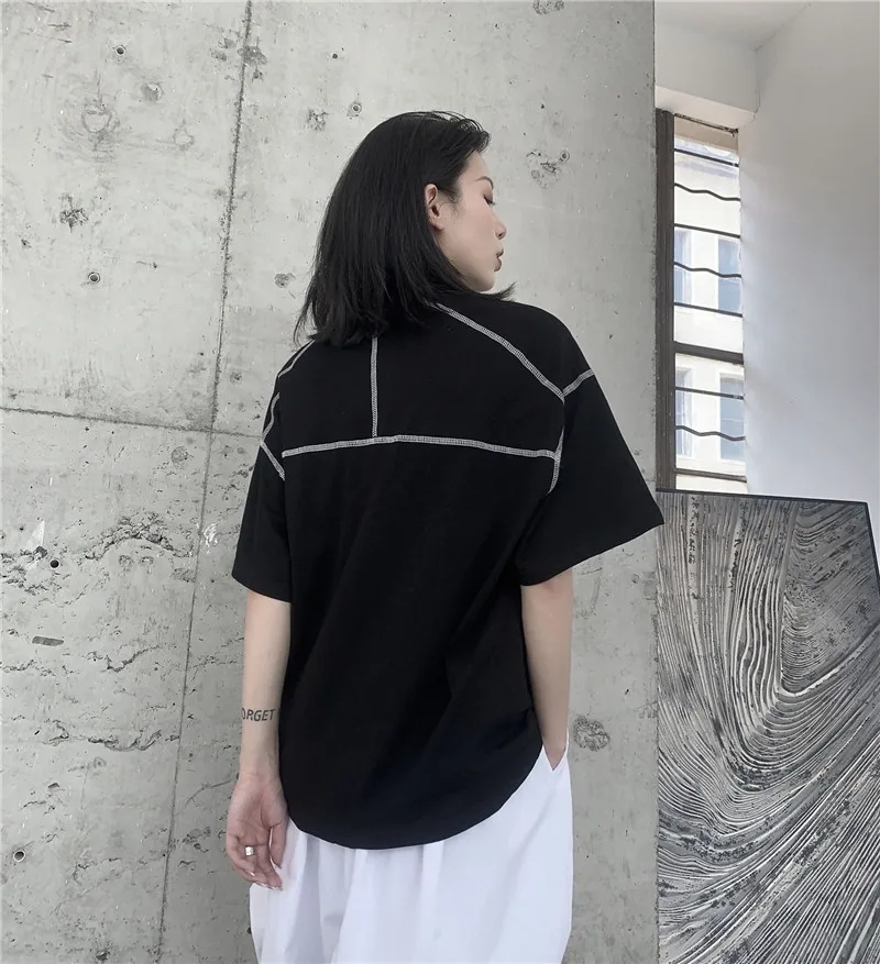 Japan Style Women Cotton T-Shirts Tops&Tees Geometric line Loose Dark Girl Gothic High Street Vintage T- Shirt Hip Hop Clothes
Japan Style Women Cotton T-Shirts Tops&Tees Geometric line Loose Dark Girl Gothic High Street Vintage T- Shirt Hip Hop Clothes