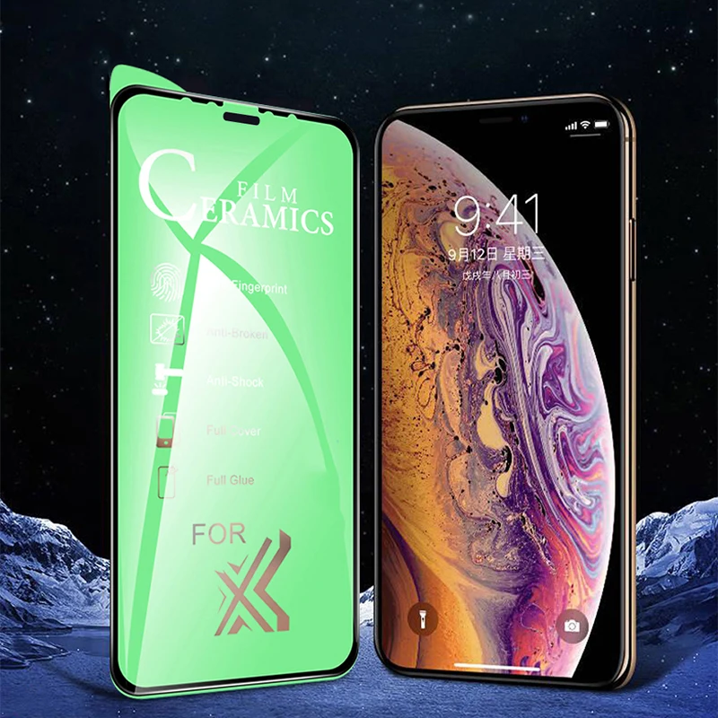 Full Soft Ceramic Tempered Glass For iPhone 11 12 Pro Max XS MAX XR X 12 Mini 6 6s 7 8 Plus 5 5S 5SE Screen Protector
Full Soft Ceramic Tempered Glass For iPhone 11 12 Pro Max XS MAX XR X 12 Mini 6 6s 7 8 Plus 5 5S 5SE Screen Protector