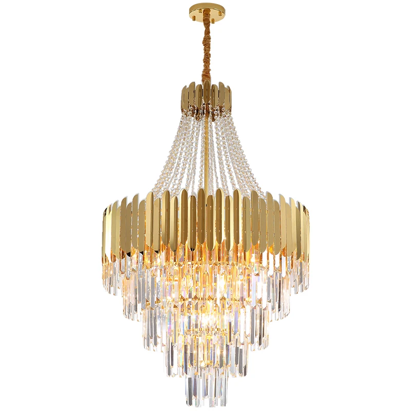 Modern Contemporary Crystal Chandelier Lighting Gold Cristal Chandelier Light Suspension Hanging Lamps Indoor Lighting
Modern Contemporary Crystal Chandelier Lighting Gold Cristal Chandelier Light Suspension Hanging Lamps Indoor Lighting