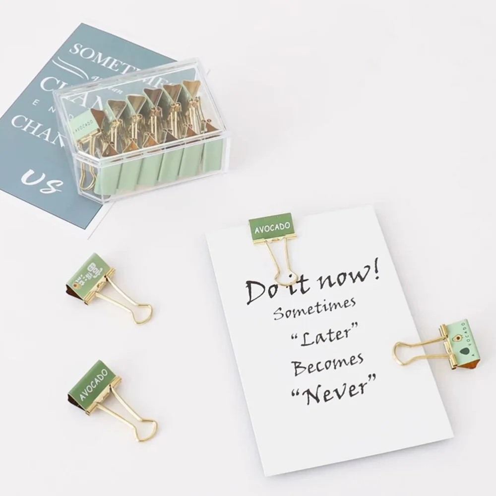 12Pcs Metal Binder Clips Decorative File Clamps Creative Paper Clips Fresh Clips
12Pcs Metal Binder Clips Decorative File Clamps Creative Paper Clips Fresh Clips