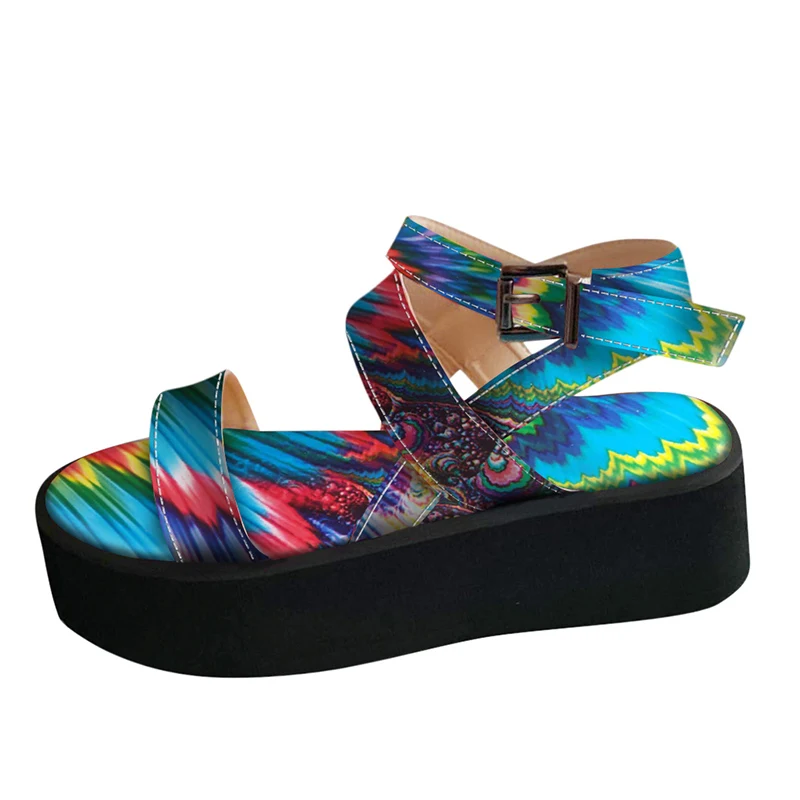 Female Casual Women's Sandals Colorful Flat Platform Summer Print Ladies Ankle Buckle Strap Sandalias Mujer Shoes
Female Casual Women's Sandals Colorful Flat Platform Summer Print Ladies Ankle Buckle Strap Sandalias Mujer Shoes