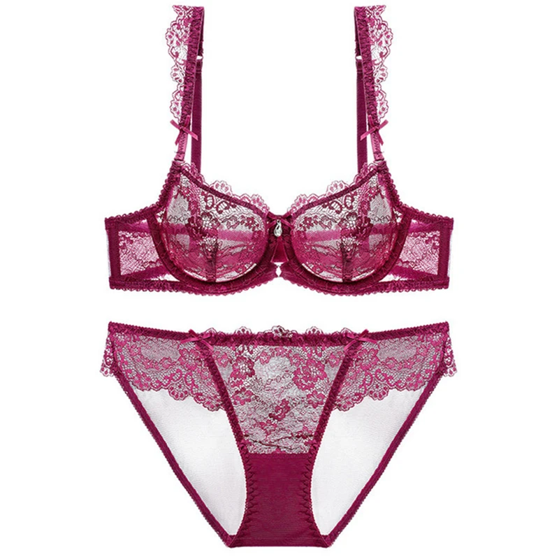 Sexy women's ultra-thin underwear sexy see-through lace bra comfortable, breathable without sponge and supportive bra set WT042
Sexy women's ultra-thin underwear sexy see-through lace bra comfortable, breathable without sponge and supportive bra set WT042