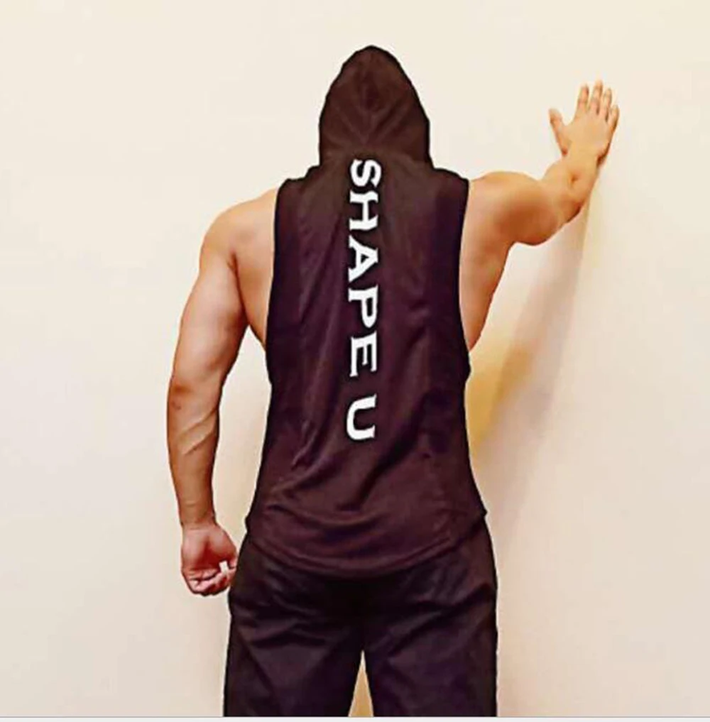 Мужской спортивный жилет, однотонная куртка с капюшоном, без рукавов, для бега и фитнеса, весна-лето 2021 
Мужской спортивный жилет, однотонная куртка с капюшоном, без рукавов, для бега и фитнеса, весна-лето 2021