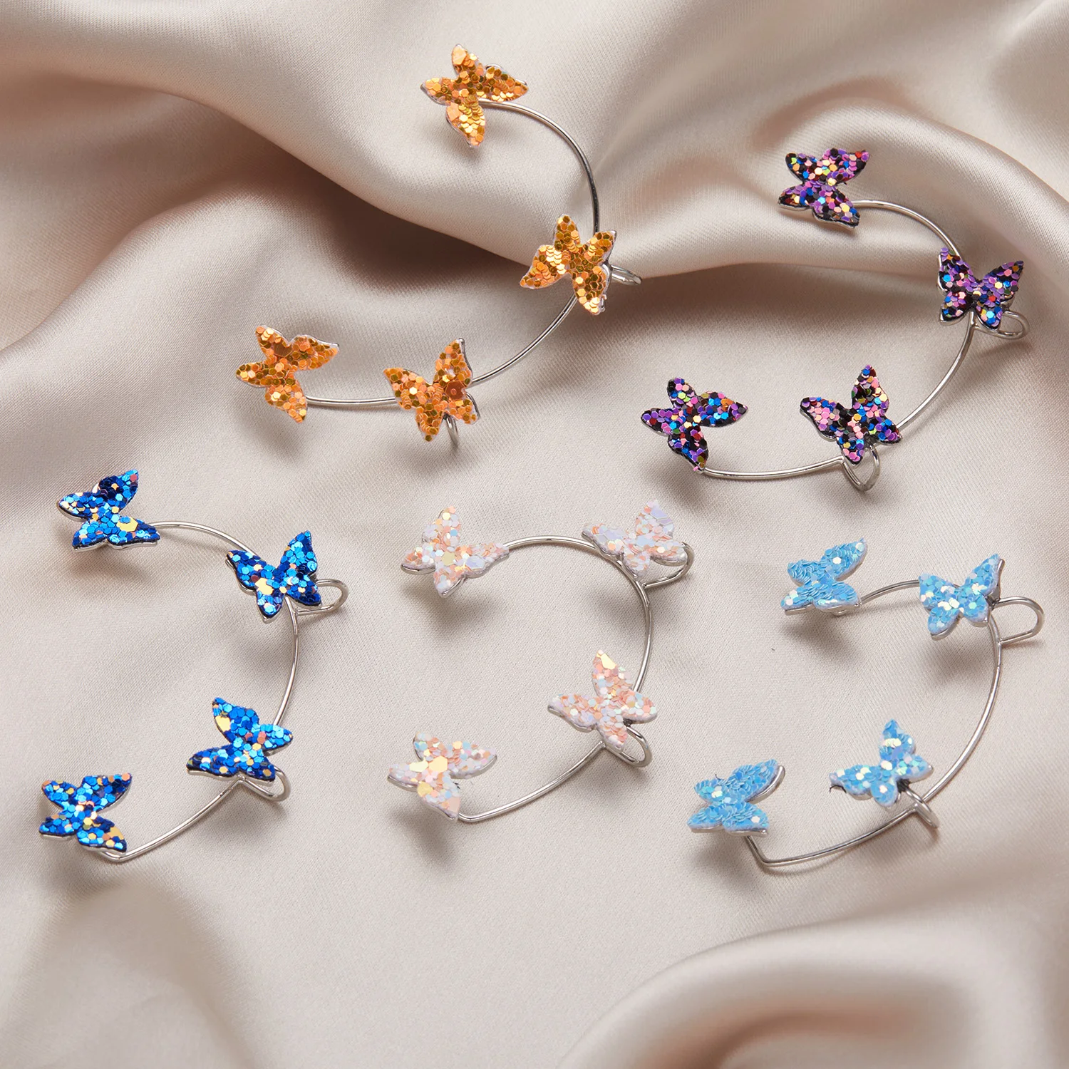Sweet Colorful DIY Butterfly Ear Cuff Earrings for Women Girls Fashion Non Piercing Ear Clip Ear-hook Party Wedding Jewelry Gift
Sweet Colorful DIY Butterfly Ear Cuff Earrings for Women Girls Fashion Non Piercing Ear Clip Ear-hook Party Wedding Jewelry Gift