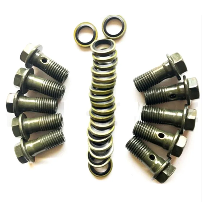 Motorcycle Double Banjo Bolt Hose 2pcs / lot M10 * 1.25pitch Brake Dual Line Dirt Pit Bike
Motorcycle Double Banjo Bolt Hose 2pcs / lot M10 * 1.25pitch Brake Dual Line Dirt Pit Bike