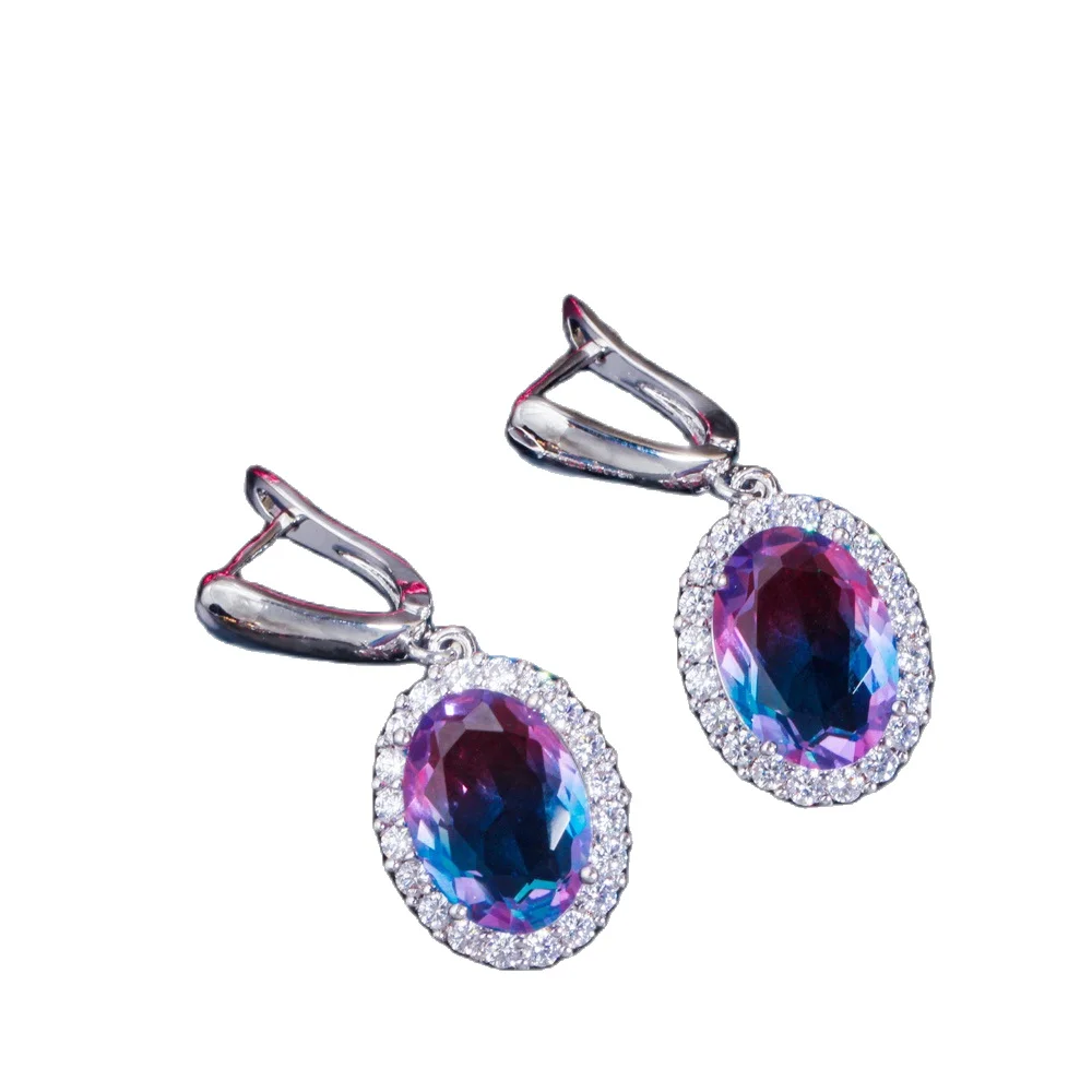 Bride Wedding Dinner Dress Earrings Necklace Zircon Set Synthetic Watermelon Tourmaline Gradient Stone Set Chain
Bride Wedding Dinner Dress Earrings Necklace Zircon Set Synthetic Watermelon Tourmaline Gradient Stone Set Chain