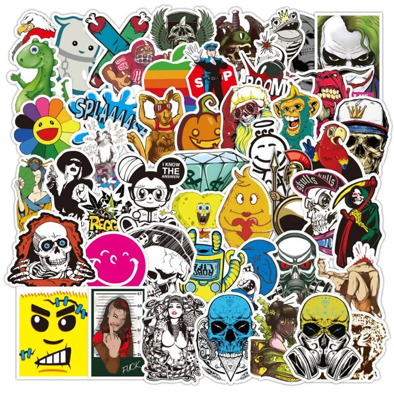 10/30/50PCS cartoon horror skull punk graffiti suitcase car refrigerator motorcycle decorative waterproof stickers wholesale
10/30/50PCS cartoon horror skull punk graffiti suitcase car refrigerator motorcycle decorative waterproof stickers wholesale