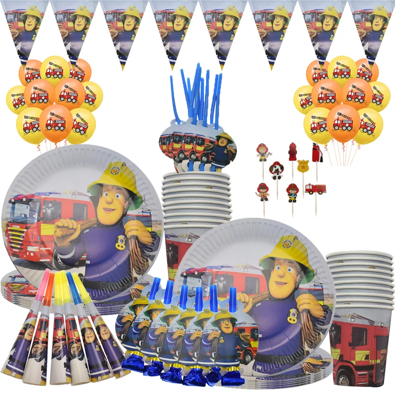 10 people ues Fireman Sam disposable plates cups straw Horn Fireman Sam birthday party supplies baby shower tableware
10 people ues Fireman Sam disposable plates cups straw Horn Fireman Sam birthday party supplies baby shower tableware