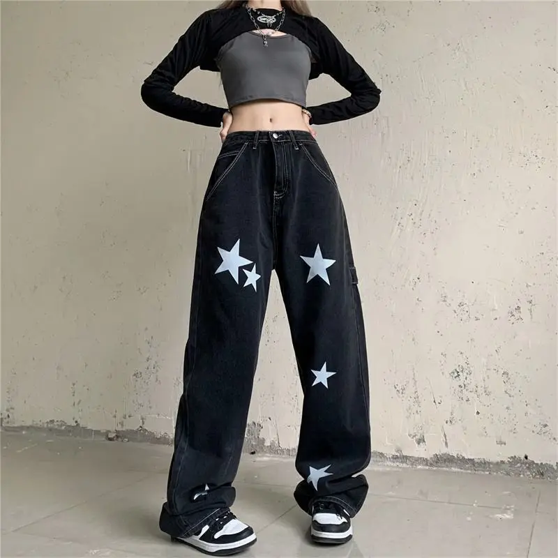 2021 Jeans For Women Retro Street black Dark star straight leg wide leg jeans baggy jeans women black jeans women y2k jeans
2021 Jeans For Women Retro Street black Dark star straight leg wide leg jeans baggy jeans women black jeans women y2k jeans