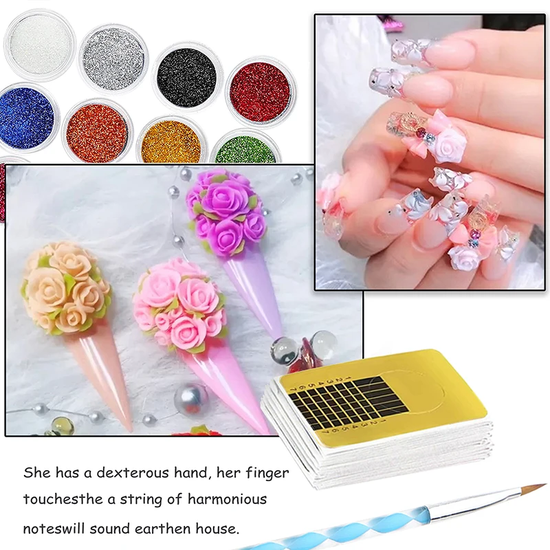Crystal Nail Set 24 Colors Glitter Extended Nail Glitter Carved Pollen Novice Nail Art Beginners Home Practice J9
Crystal Nail Set 24 Colors Glitter Extended Nail Glitter Carved Pollen Novice Nail Art Beginners Home Practice J9