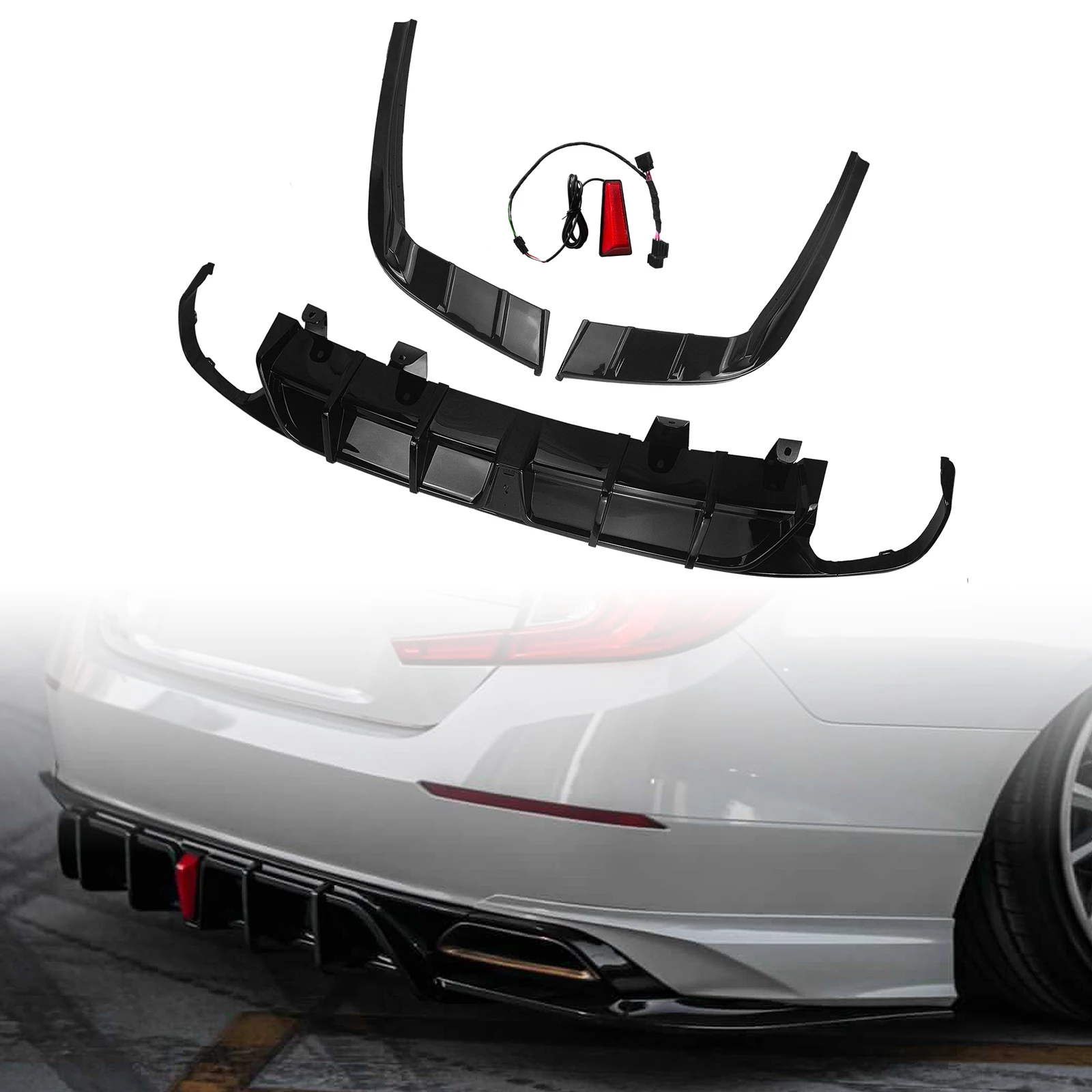 YOFER Rear Bumper Diffuser Lip For Honda Accord 2018-2022 Gloss Black Car Boot Spoiler Plate Splitter Body Kit W/LED Signal Lamp 
YOFER Rear Bumper Diffuser Lip For Honda Accord 2018-2022 Gloss Black Car Boot Spoiler Plate Splitter Body Kit W/LED Signal Lamp