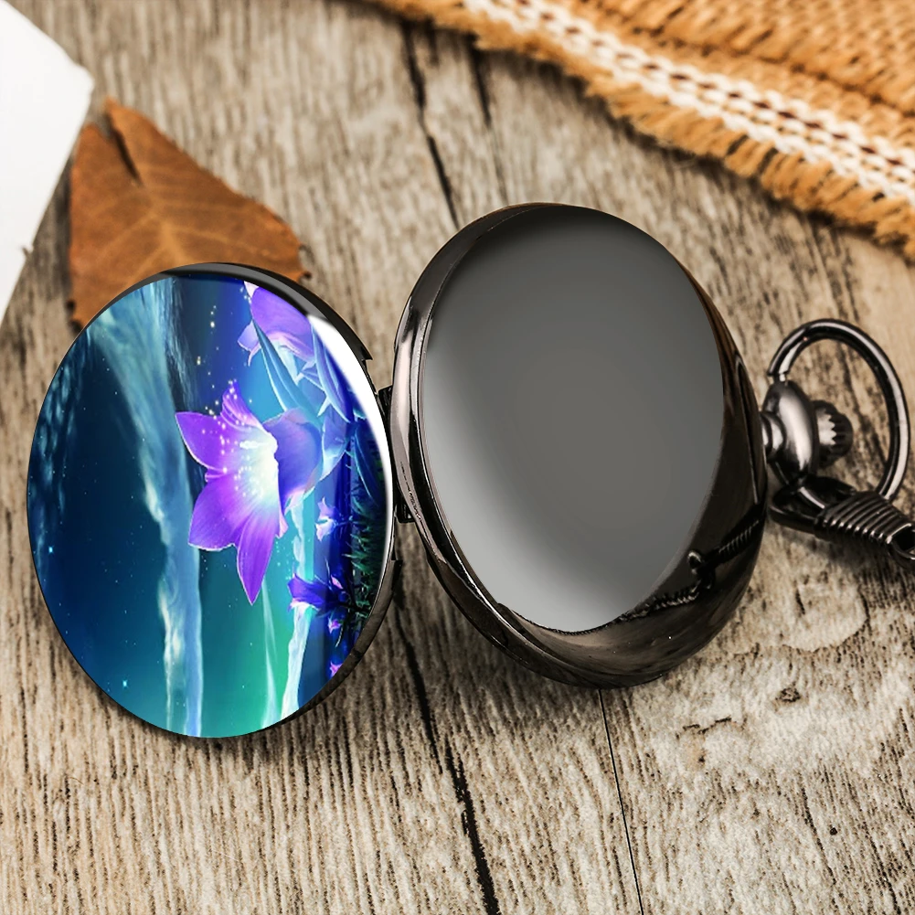 Purple Flowers Pattern Pocket Watch Alloy Rough Chain Quality Dial with Arabic Numerals Pendant Watches Gift Present Female
Purple Flowers Pattern Pocket Watch Alloy Rough Chain Quality Dial with Arabic Numerals Pendant Watches Gift Present Female