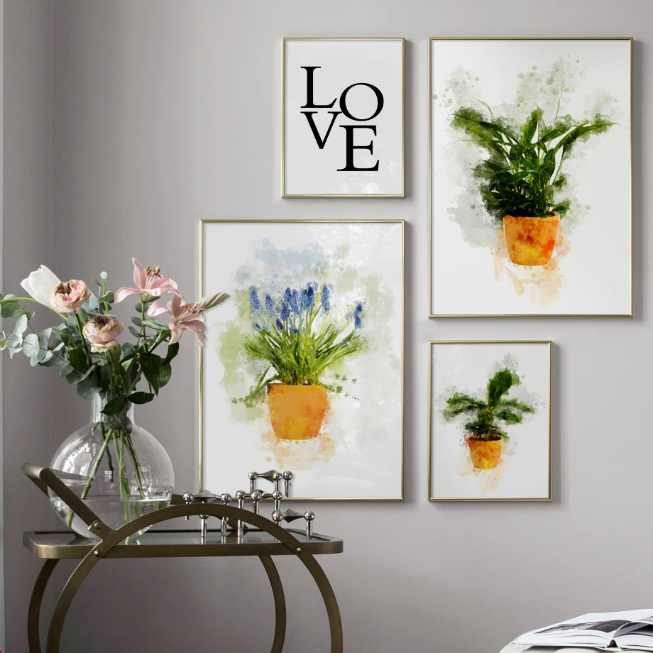 Lavender Green Potted Plant Wall Art Canvas Painting Love Letter Poster Nordic Ink Rendering Decor Pictures for Living Room
Lavender Green Potted Plant Wall Art Canvas Painting Love Letter Poster Nordic Ink Rendering Decor Pictures for Living Room