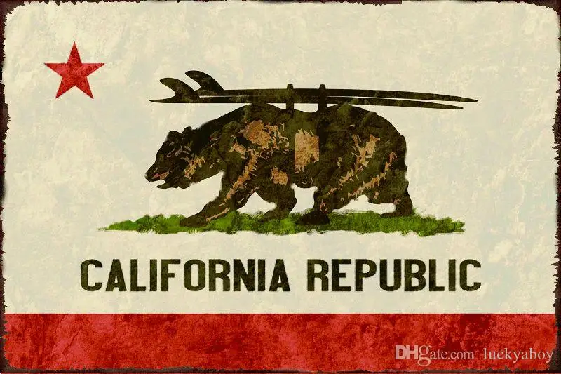 California Republic Bear State Flag Sign Retro Metal Sign Vintage Craft Tin Sign Retro Metal Painting Poster Bar Pub Wall Art
California Republic Bear State Flag Sign Retro Metal Sign Vintage Craft Tin Sign Retro Metal Painting Poster Bar Pub Wall Art