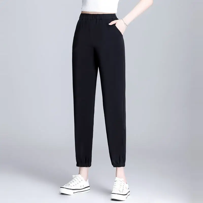 2021 Spring Summer Women Harem Pants High Waist Loose Casual Solid Pants Women's Ice Silk Ankle-Length Trousers Plus Size
2021 Spring Summer Women Harem Pants High Waist Loose Casual Solid Pants Women's Ice Silk Ankle-Length Trousers Plus Size